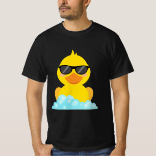 Camiseta Pato de borracha amarela com óculos escuros