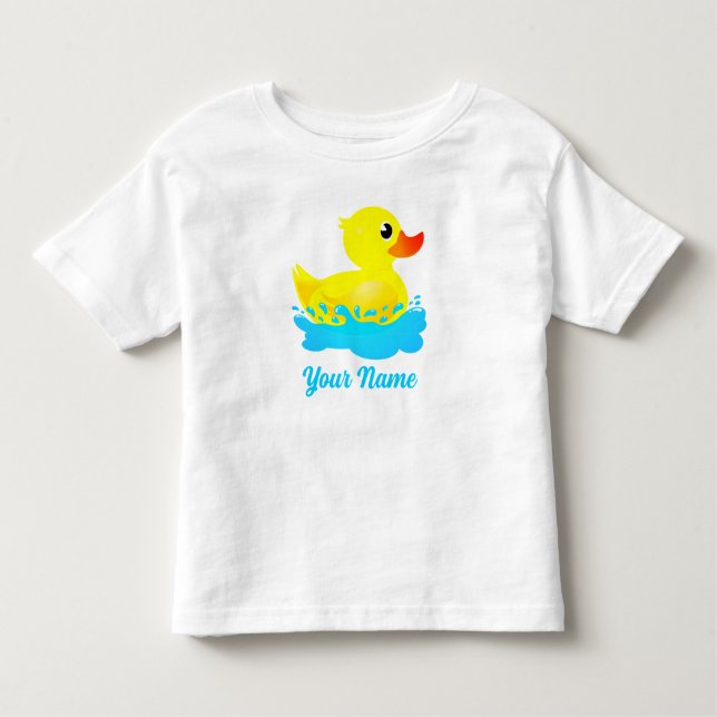 Camiseta Pato de Borracha Amarelo Cujo Pato Espalha Sobre (Frente)