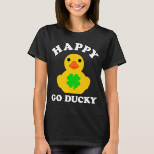 Camiseta Pato de Borracha Amarelo Feliz Ir Ducky Funny Rua 