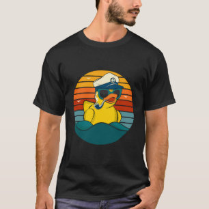 Camiseta Pato De Borracha Amarelo Vintage Embarcando No Mar