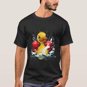 Camiseta Pato de Borracha Boxeador Com Luvas de Boxe Kickbo