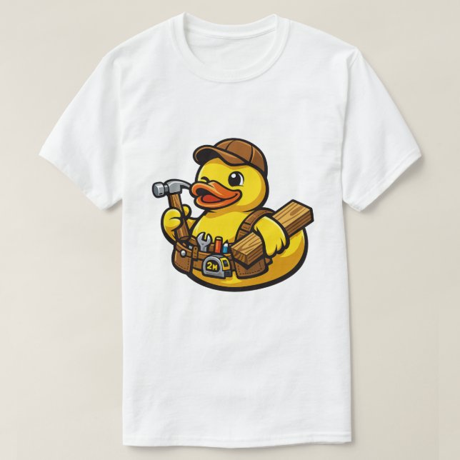 Camiseta Pato de Borracha Carpinteiro (Frente do Design)