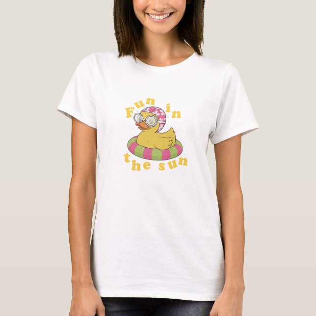 Camiseta Pato de Borracha Diversão ao Sol (Frente)