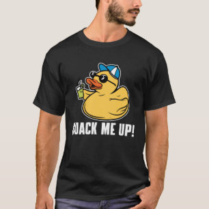 Camiseta Pato de Borracha Dizendo "Quack Up Duck"