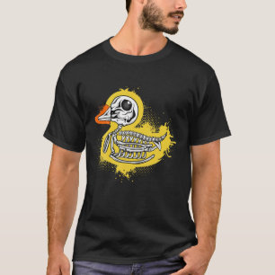 Camiseta Pato De Borracha Engraçado, Pato De Banho, Skull S