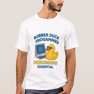 Camiseta Pato de Borracha Programador Piada de Depuração Es