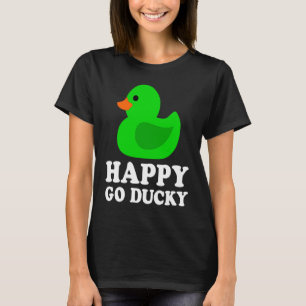 Camiseta Pato de Borracha Verde Fofo Amante Sortudo Vá Pato