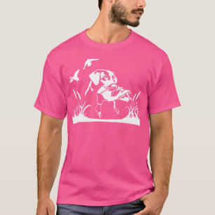 Camiseta Pato De Cão-Pássaro Caçando Selvagem No Caçador De
