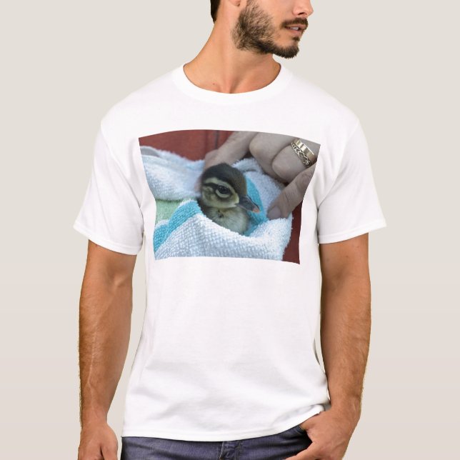 Camiseta Pato de madeira do bebê (Frente)