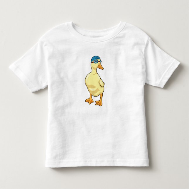 Camiseta Pato de Nadar com óculos de Nadação (Frente)