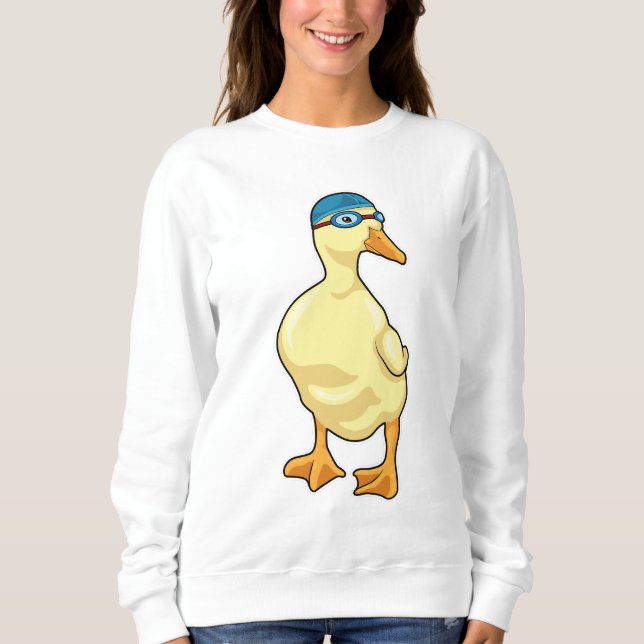 Camiseta Pato de Nadar com óculos de Nadação (Frente)