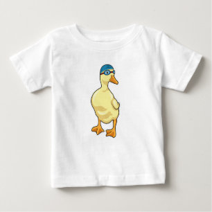 Camiseta Pato de Nadar com óculos de Nadação