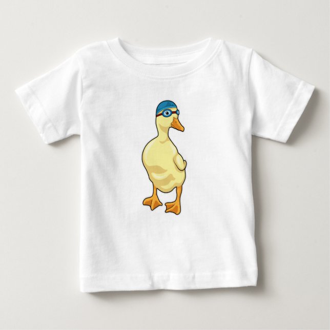 Camiseta Pato de Nadar com óculos de Nadação (Frente)