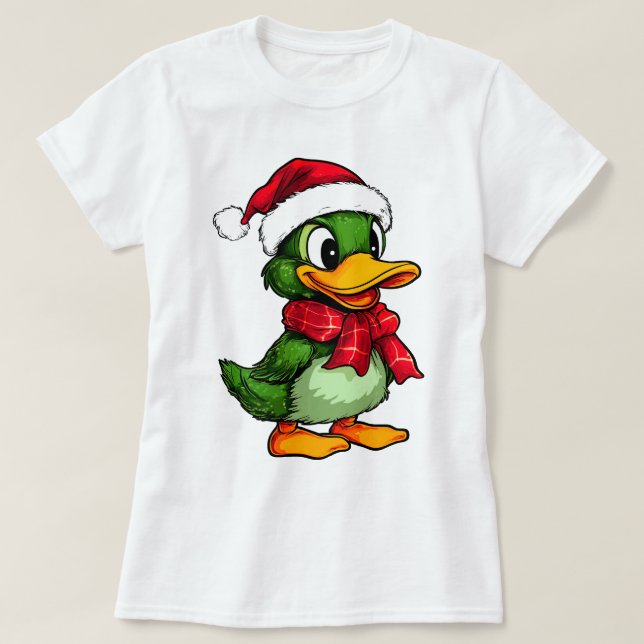 Camiseta Pato de Natal (Frente do Design)