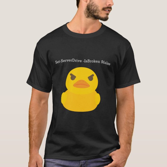 Camiseta Pato de Servidor Irritado (Frente)
