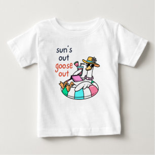 Camiseta Pato de Verão Engraçado com Óculos de Sol