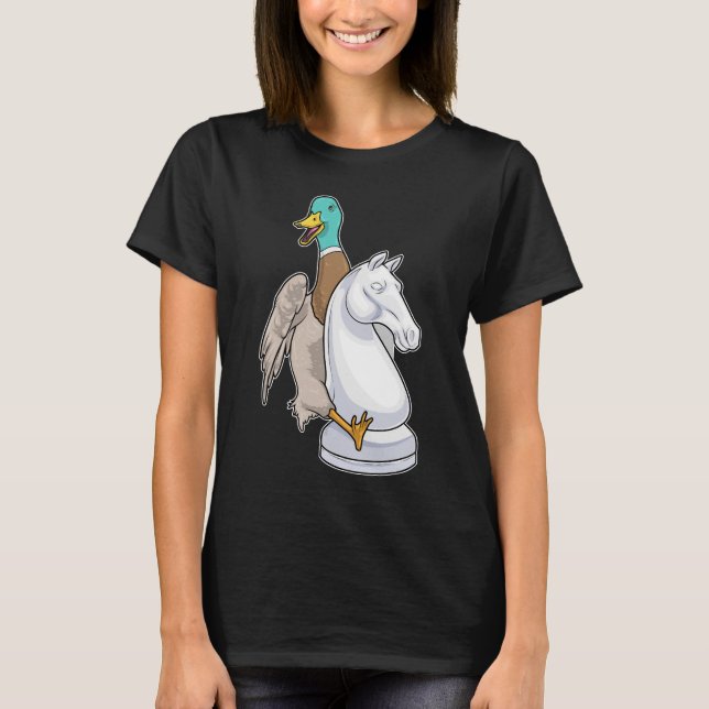 Camiseta Pato de xadrez Knight Chess (Frente)