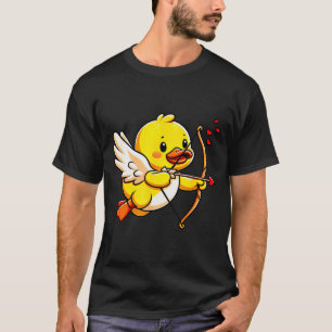Camiseta Pato Dia dos Namorados Cupido Coração Amante Engra