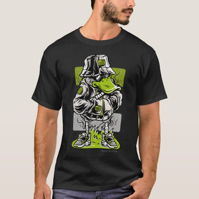 Camiseta Pato do dono do cão labradores pretos (Frente)