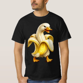 Camiseta Pato em Banana Engraçado