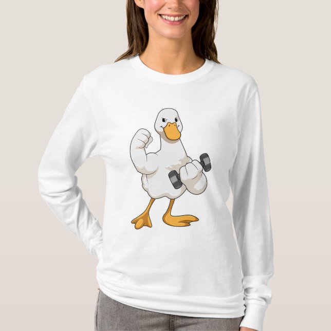 Camiseta Pato em Bodybuilding com Dumbbell (Frente)