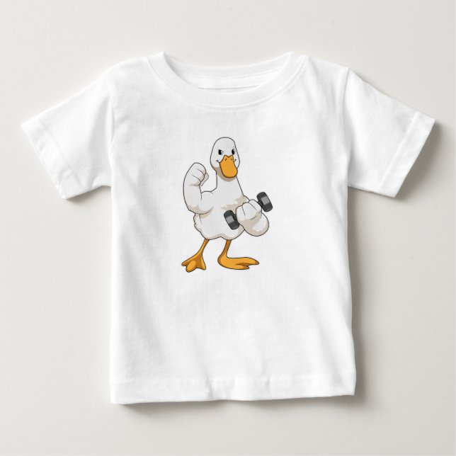Camiseta Pato em Bodybuilding com Dumbbell (Frente)