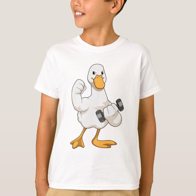 Camiseta Pato em Bodybuilding com Dumbbell (Frente)