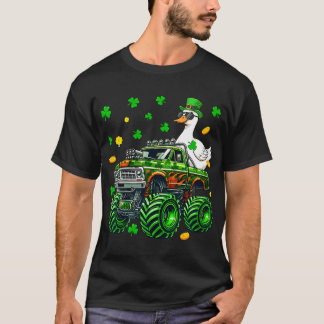 Camiseta Pato Em Caminhão Monstro Fazendeiro Dia De São Pat