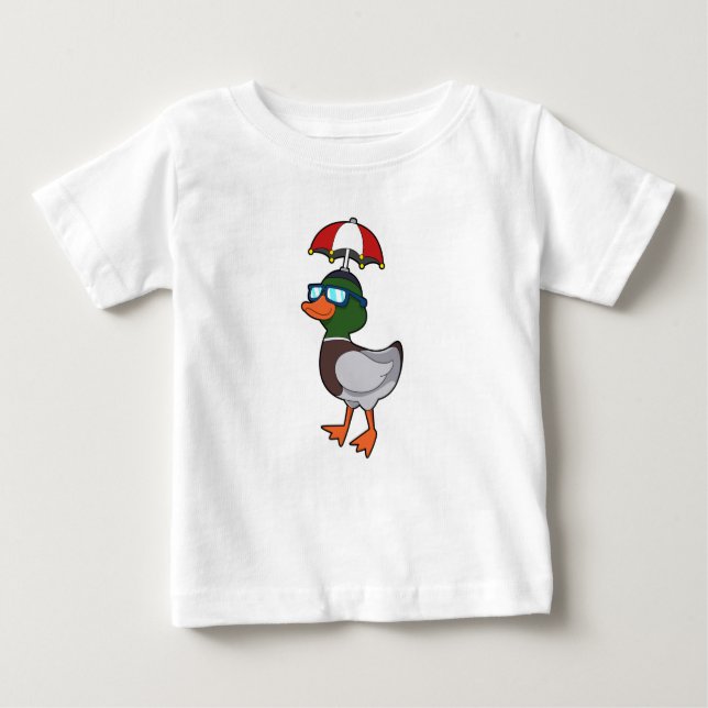 Camiseta Pato em chuva com guarda-chuva.PNG (Frente)