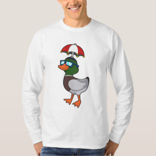 Camiseta Pato em chuva com guarda-chuva.PNG