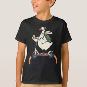Camiseta Pato engraçado de scooter vai regular emoções