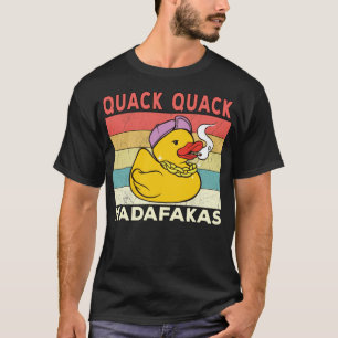 Camiseta Pato Engraçado Dizendo Patos Quack Quack Madafaka