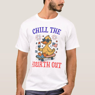 Camiseta Pato engraçado do dia 4 de julho, humor patriótico