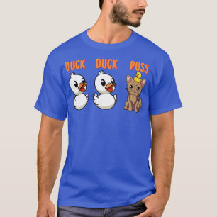 Camiseta Pato Engraçado Gato Pun Homens Mulheres Crianças P