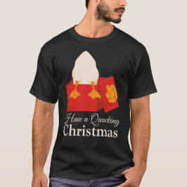 Camiseta Pato engraçado humor engraçado de Natal na caixa v