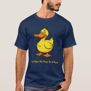 Camiseta Pato Engraçado 'Meu Outro Pet Poops Em Um Pond'