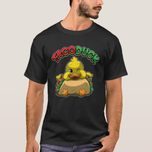 Camiseta Pato Engraçado Pássaro Taco Amante de Comida Mexic