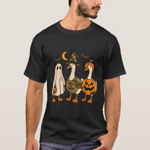 Camiseta Pato engraçado Pato Boo Fantasia de Halloween Pato