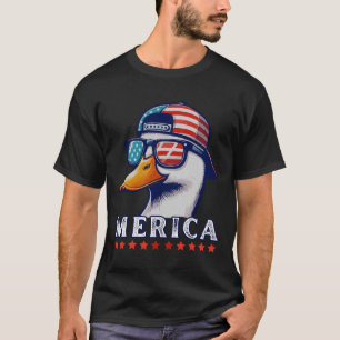 Camiseta Pato engraçado patriótico amantes 4 de julho Pato 