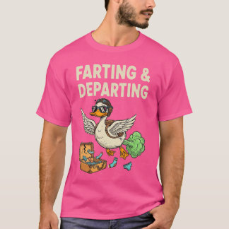 Camiseta Pato Engraçado que Solta Gases Partindo Humor de V