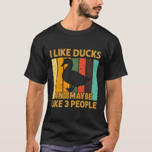Camiseta Pato Eu Gosto De Patos Talvez Como 3 Pessoas
