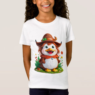Camiseta Pato feliz com chapéu Arte AI