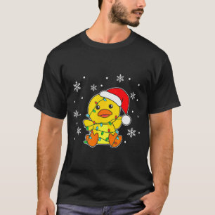 Camiseta Pato Feliz Natal Animais de Inverno Pato