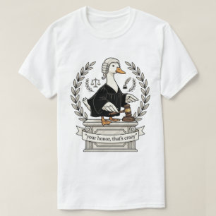 Camiseta Pato Juiz Engraçado Meritírio Isso é Louco