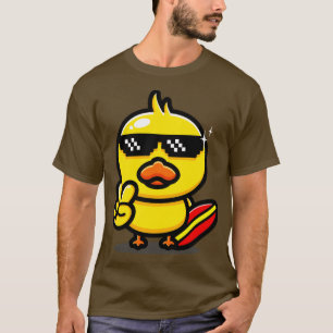 Camiseta Pato legal com Férias De Surfe De Verão No Surfboa