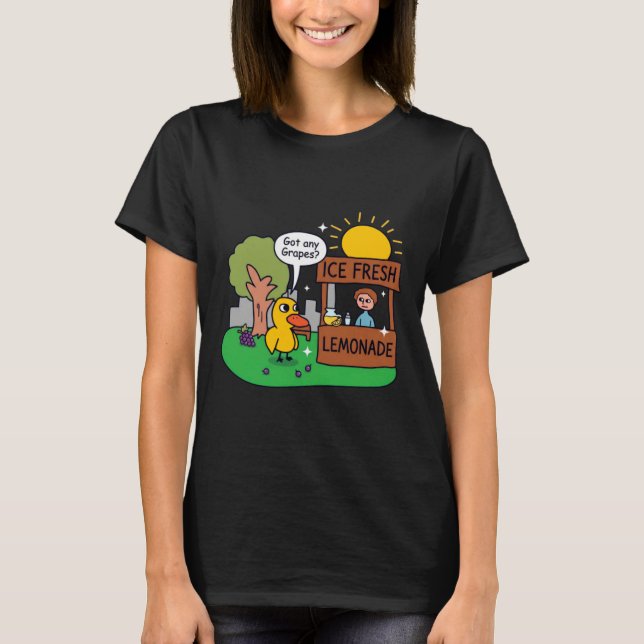 Camiseta Pato Limonada de Uvas na Banca (Frente)