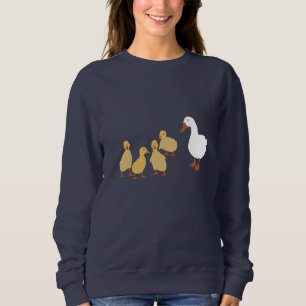 Camiseta Pato-Mãe Bonito e Patos-Bebê