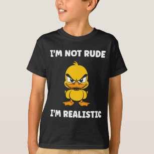 Camiseta Pato Mal-Humorado Engraçado Desobediência Animal N