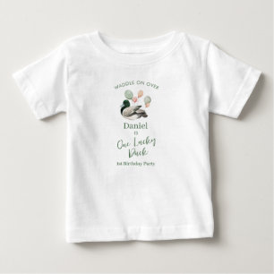 Camiseta Pato Mallard Lucky Duck 1º Aniversário 