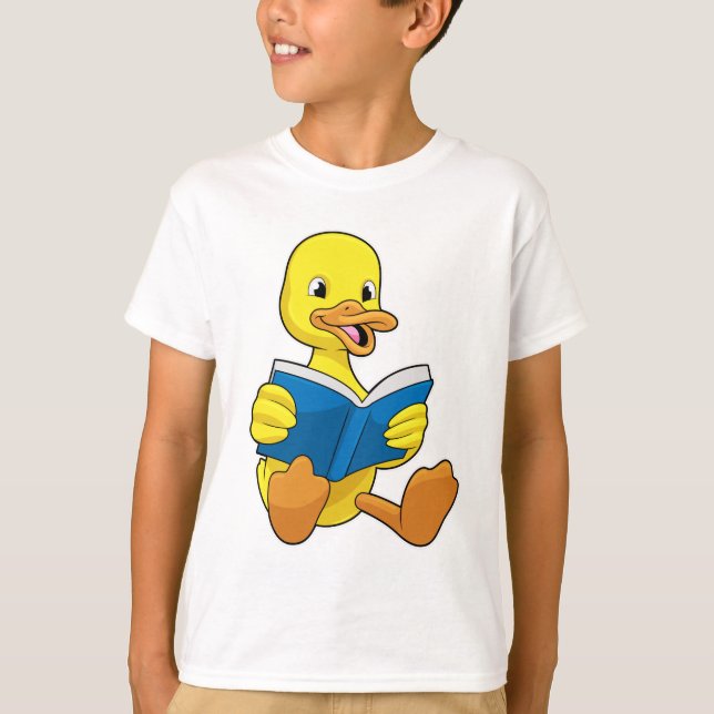 Camiseta Pato na Leitura com Livro (Frente)
